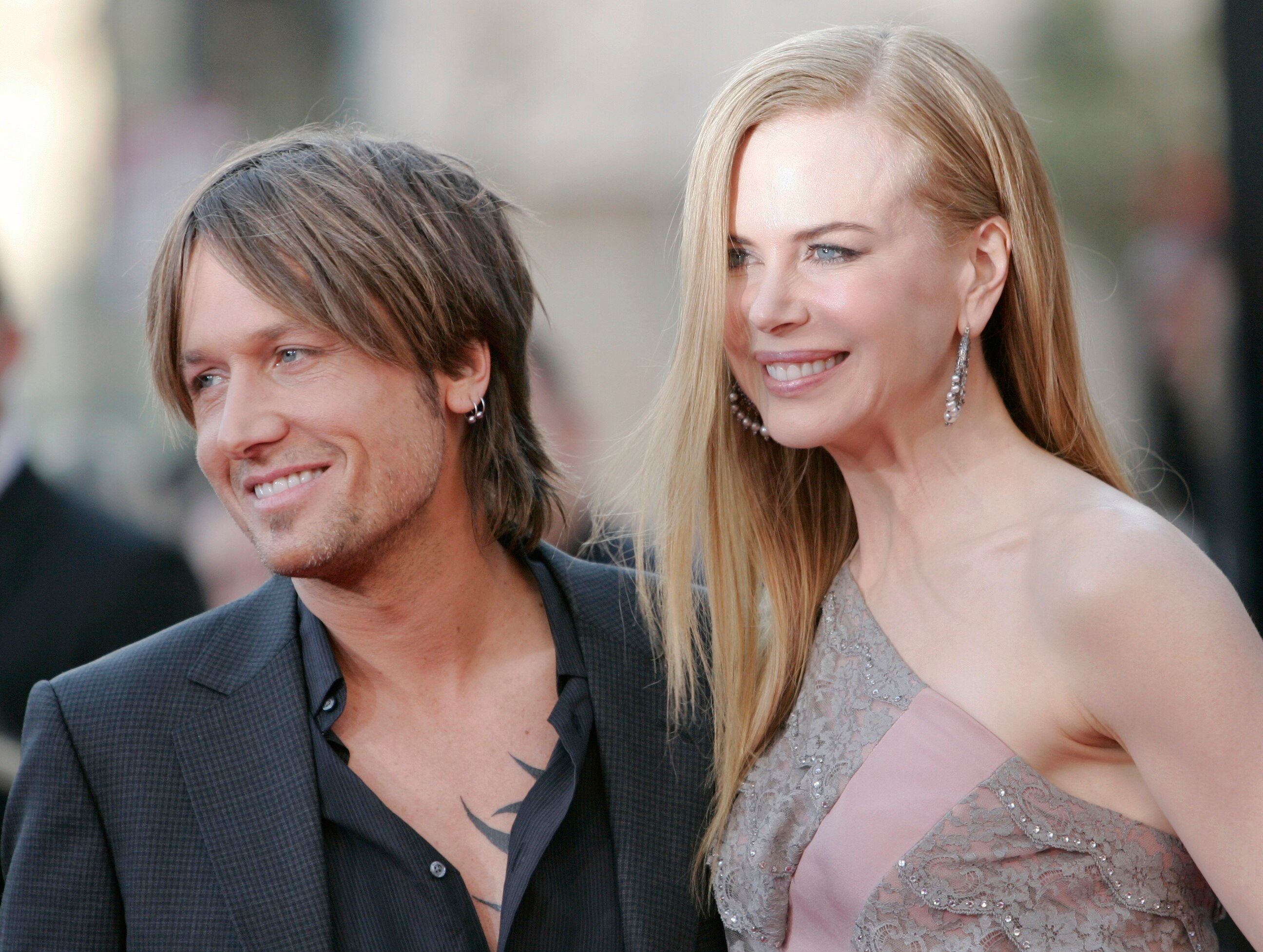 Keith Urban and Nicole Kidman smiling for the cameras