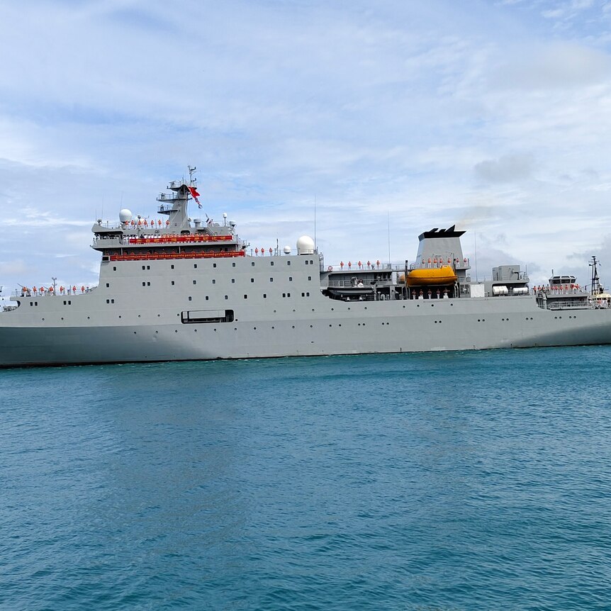 A Chinese Navy ship in PNG.