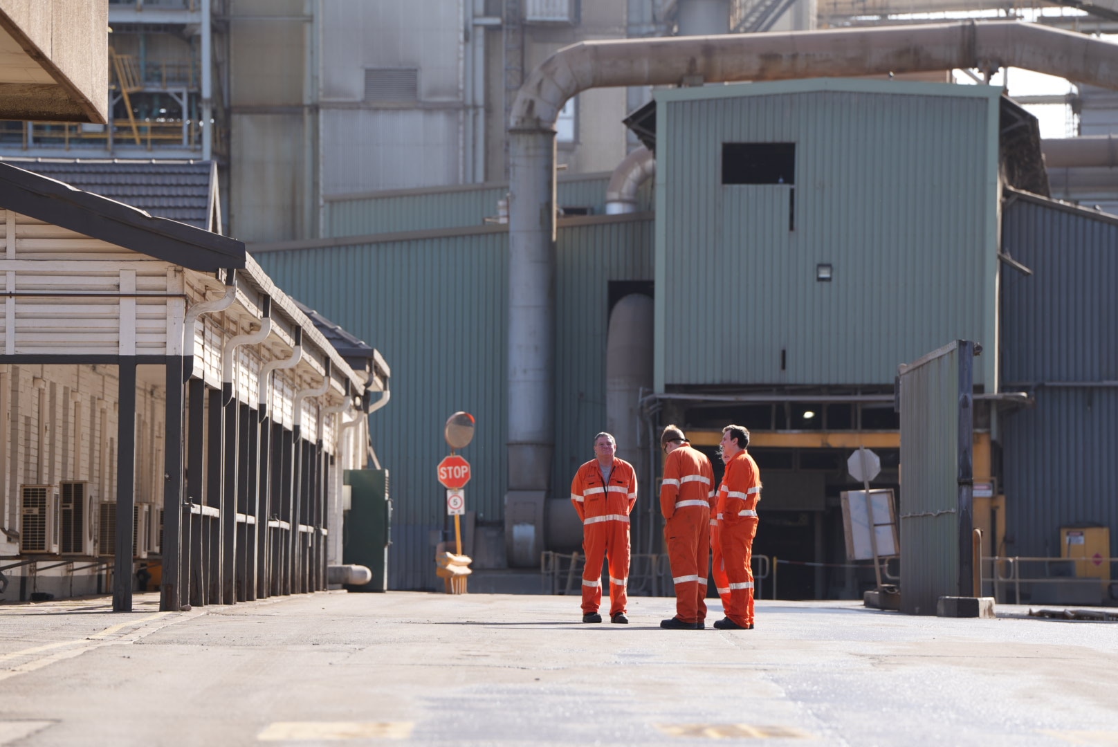 Workers at the Port Pirie smelter.