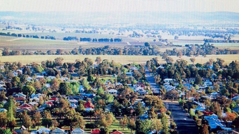 The township of Cowra in central western NSW