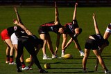Bombers players at training