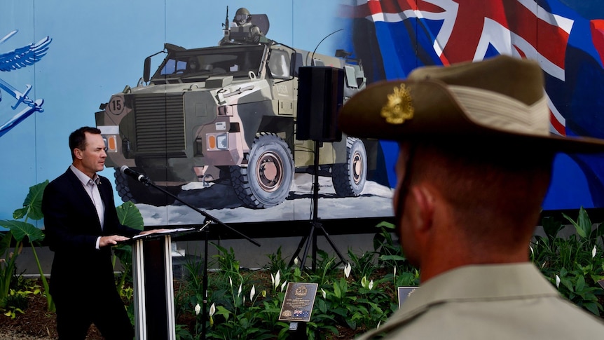 Poet and ambassador for 42for42, Rupert McCall, attended the opening of the memorial garden in Brisbane.