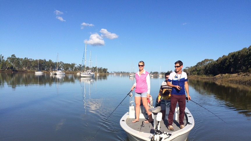 Recreational anglers near the Fitzroy River in Rockhampton