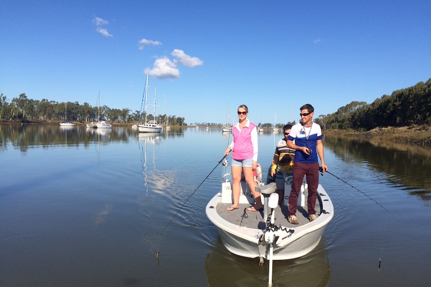 Recreational anglers near the Fitzroy River in Rockhampton