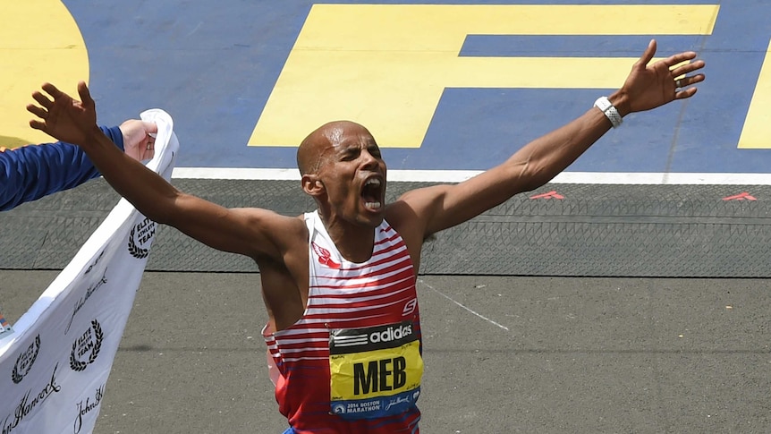 Men Keflezighi wins Boston Marathon