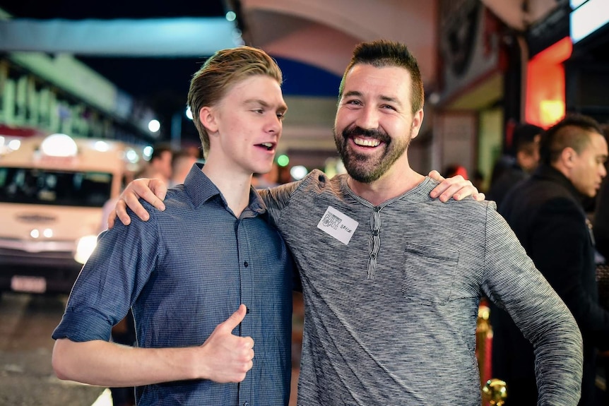 Patrons outside a Fortitude Valley nightclub