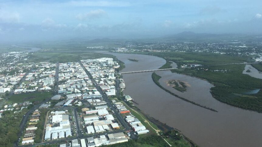Aerial shot of the Pioneer River in Mackay
