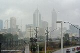 Rain falls over Perth