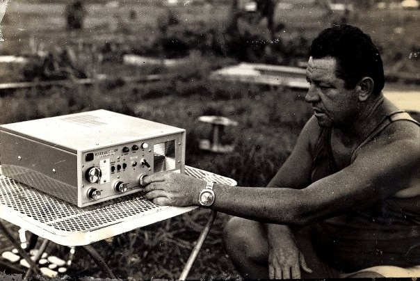 Brian Manning monitoring East Timor radio in 1977