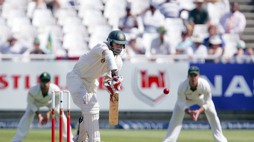 Simon Katich top-scored with 55 in a poor first innings by Australia.
