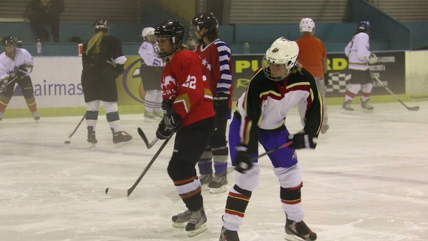 Women's ice hockey training