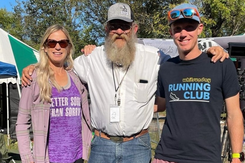 Chantelle Robitaillie, Gary 'Lazarus Lake' Cantrell and Chris Murphy at Big's Backyard Ultra.