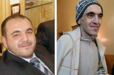 Before and after photos of former Saydnaya detainee Mounir al-Fakir show dramatic weight loss