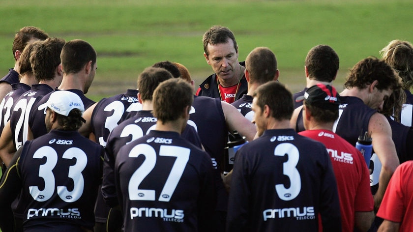 Melbourne coach Neale Daniher... out at the end of the season (File photo)