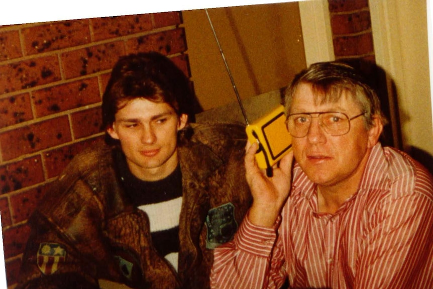 Mark Jansen with his father