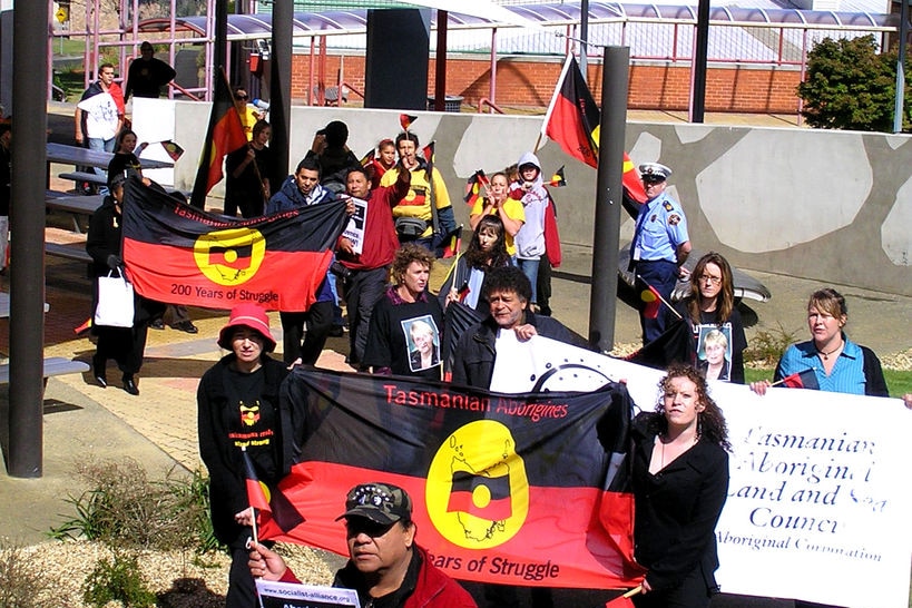 Protest against intervention, 2008 (Mark Smith: ABC News)