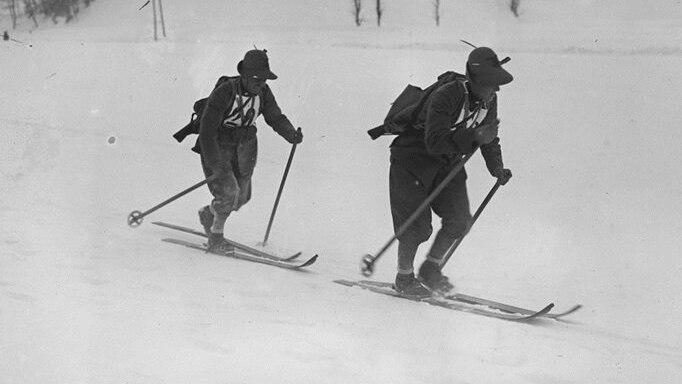 Chamonix Olympics 1924 military patrol. 