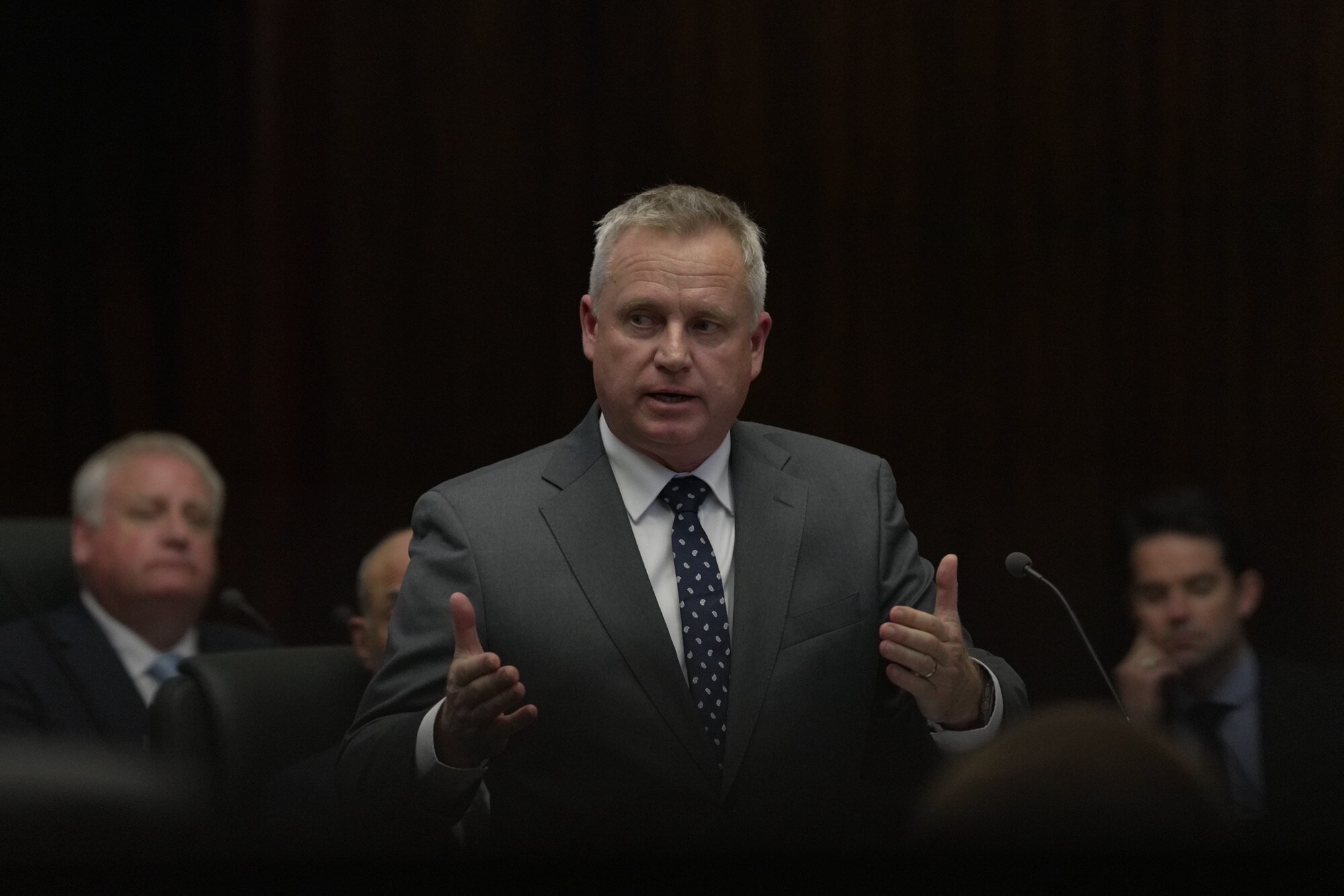 Jeremy Rockliff speaking in Parliament.