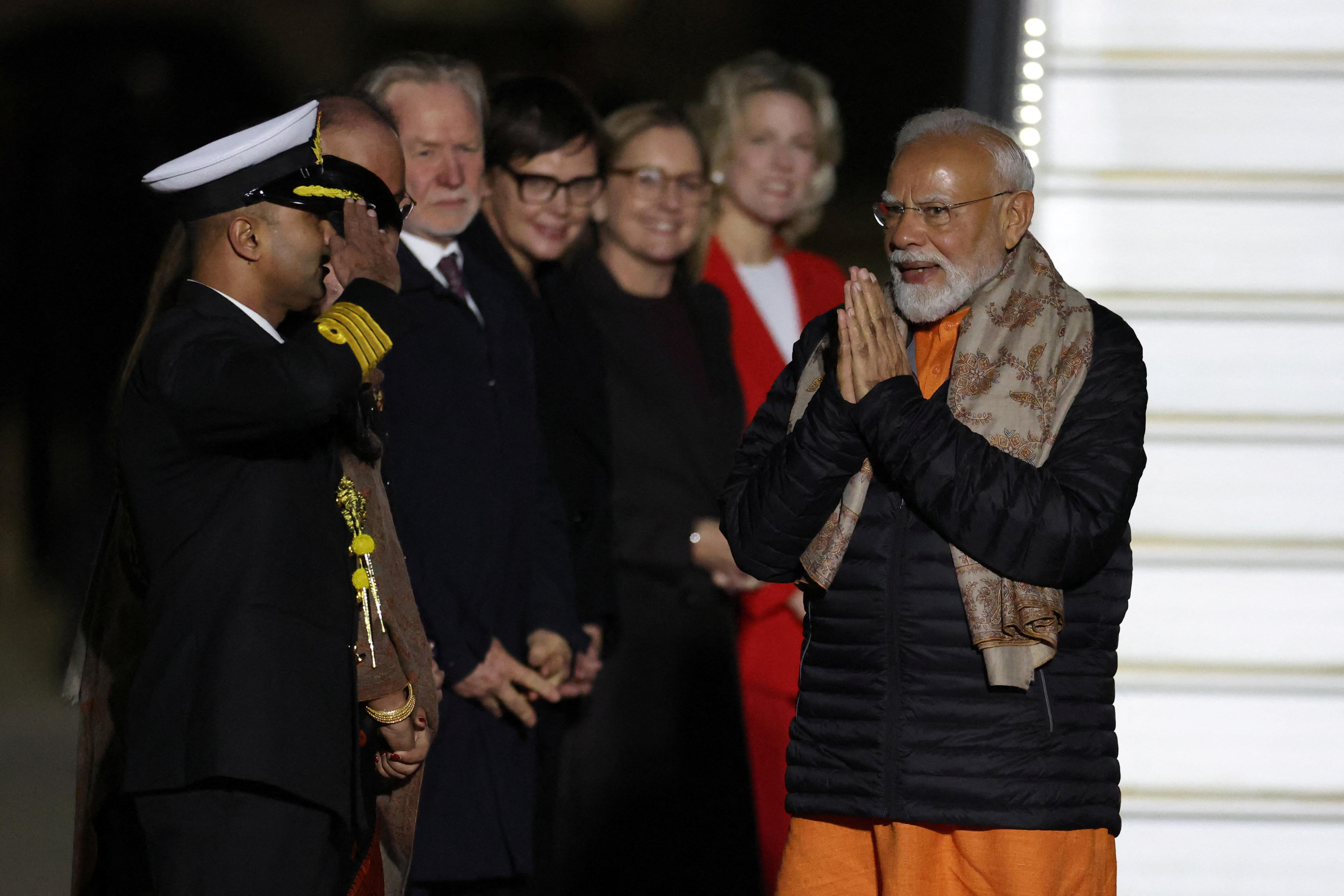 Modi arrives in Melbourne amid planned human rights protests