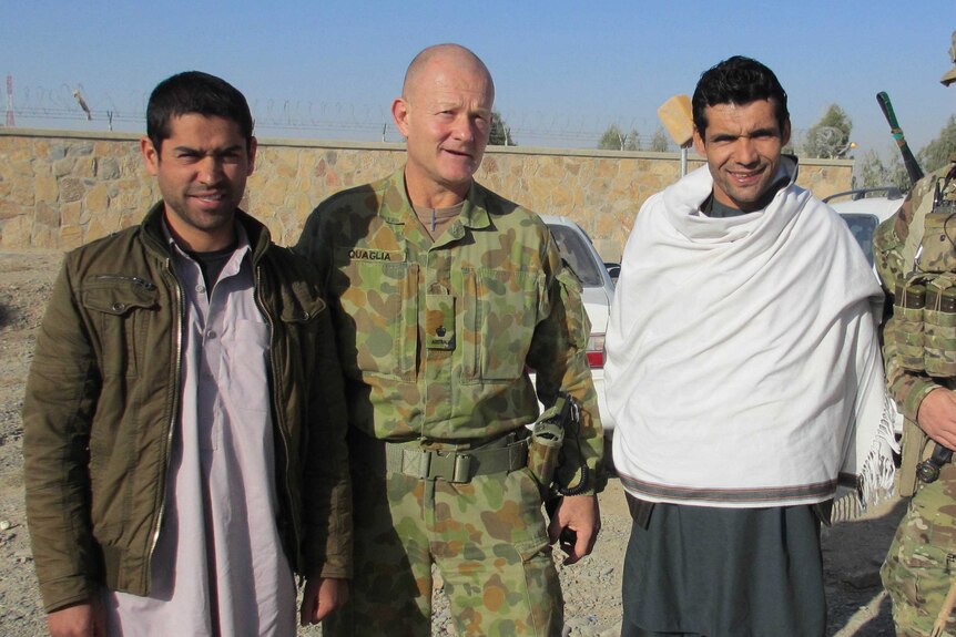 Abdul Basiry, Simon Quaglia and Jan Bismillah in Afghanistan.