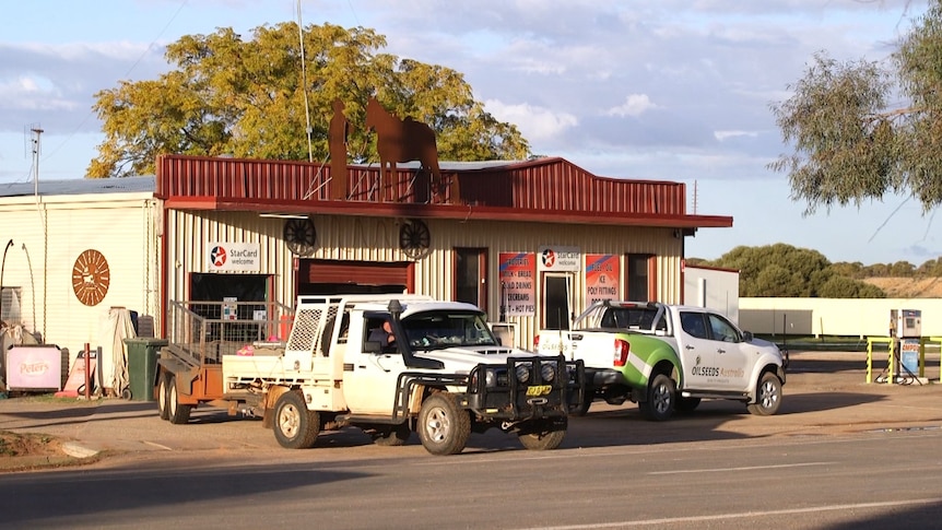 The service station in Ivanhoe, nsw, in far western nsw 200 kilometres south of Wilcannia