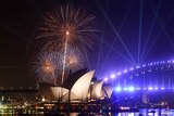 The 9.00pm New Year's Eve Fireworks on Sydney Harbour at Mrs Macquarie's Point.