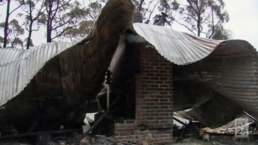 One of 12 homes  destroyed by a fire in Scotsburn on Saturday.