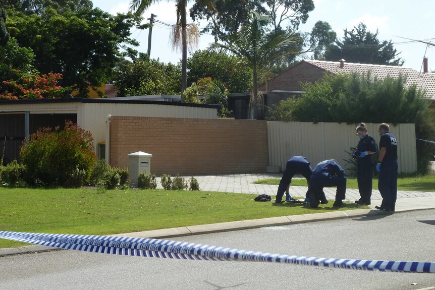 Forensic officers in  Hamilton Hill