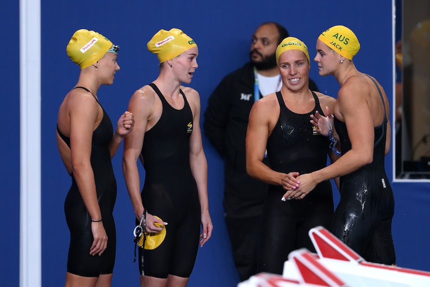 Australia's women's team talk