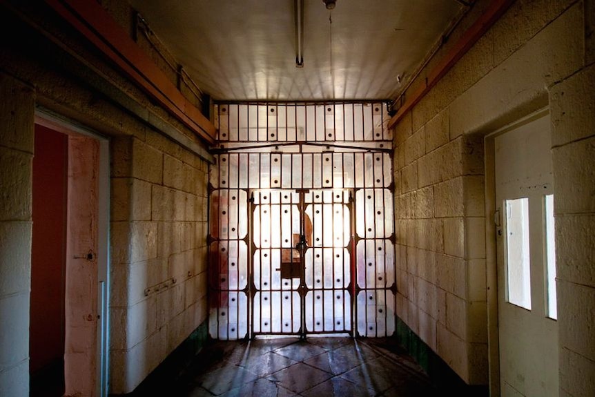 The solid metal doors inside Pentridge Prison.