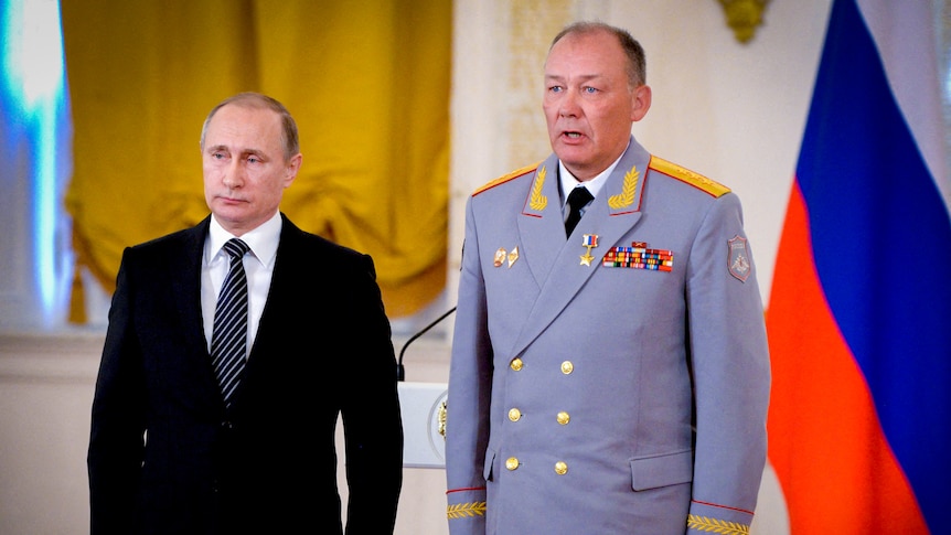 Vladimir Putin and Aleksandr Dvornikov