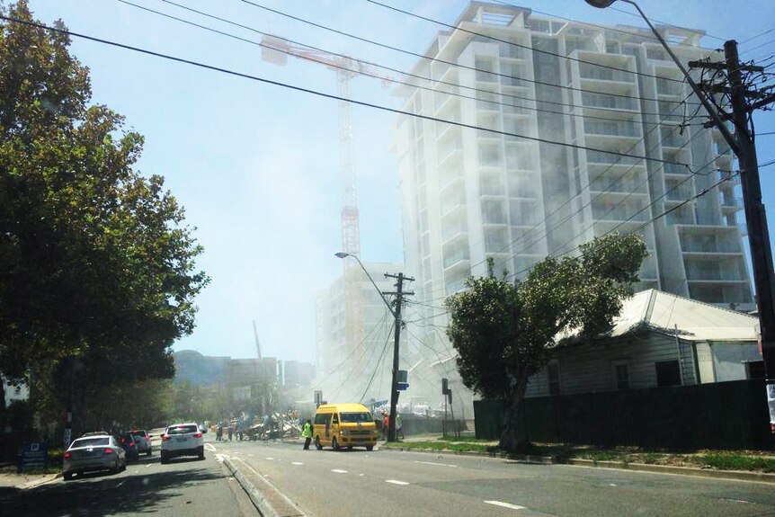 Scaffold collapse at Mascot in Sydney on Tuesday 24 February 2014