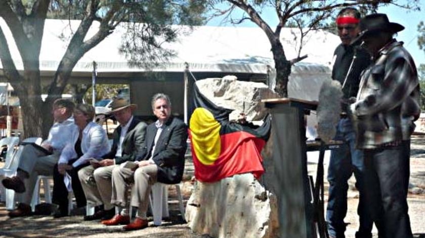 that last parcel was today returned to the Maralinga Tjaratja people in an emotional ceremony at Maralinga Village.