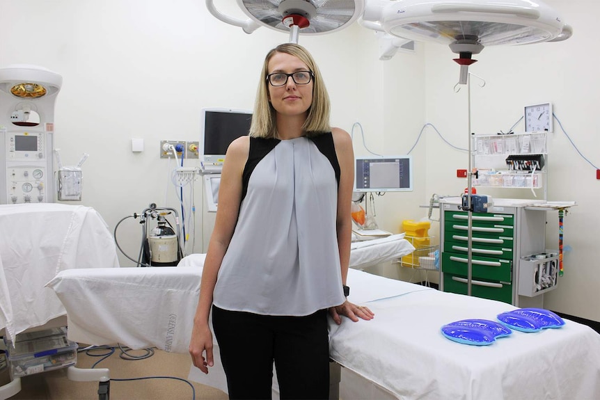 Cooktown obstetrician Dr Carmon Guy in a birthing room in the town's hospital.