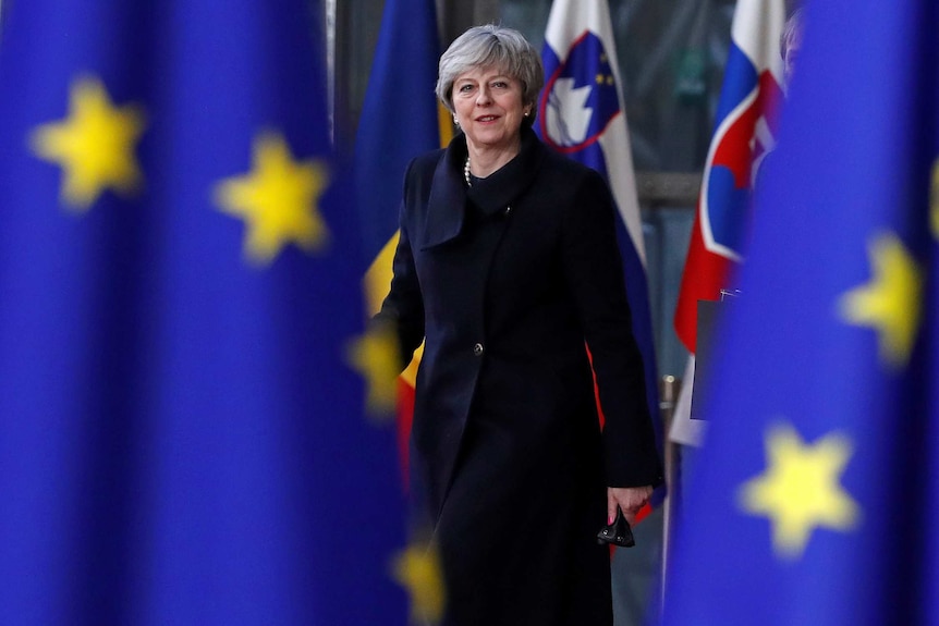 Britain's Prime Minister Theresa May at the European Union summit in Brussels this week.