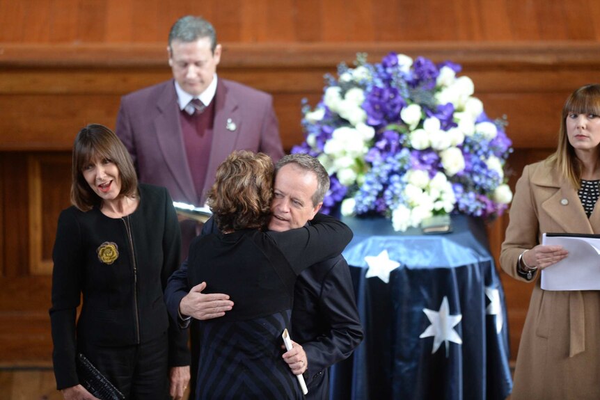 Bill Shorten at Joan Kirner's state funeral on June 5, 2015.