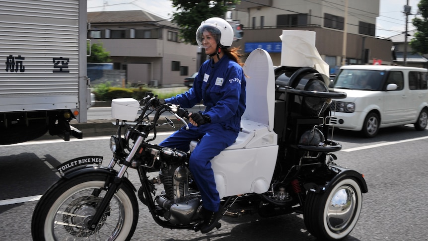 Japanese toilet maker eco-friendly motorbike