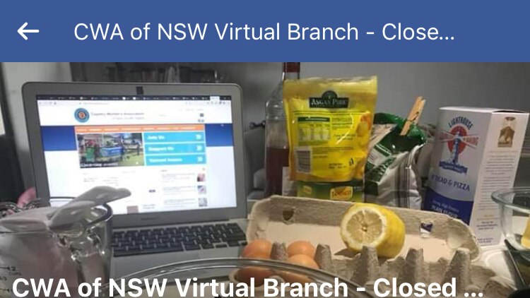 A screenshot of a CWA virtual branch Facebook group