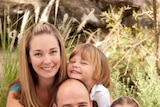 Brent Thomas, the Labor candidate for the Sydney electorate of Hughes, with his family