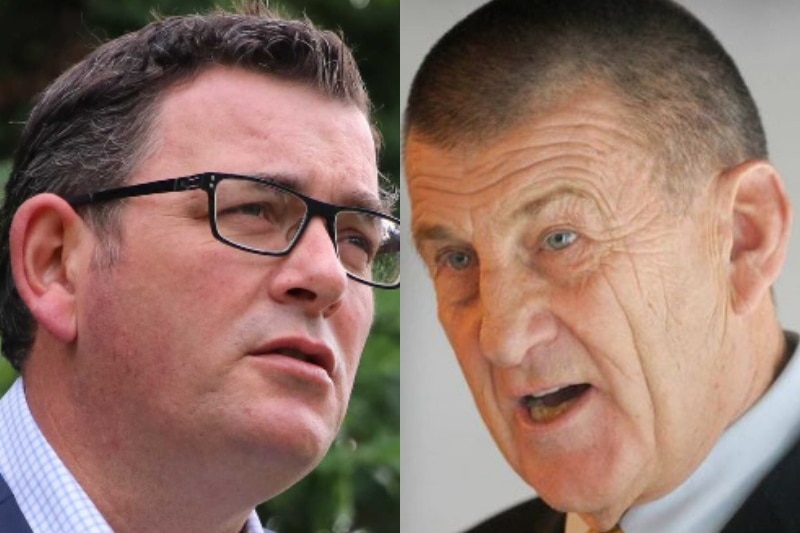 A composite image of Daniel Andrews and Jeff Kennett.