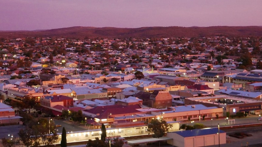 The sun rises over the mining city of Broken Hill
