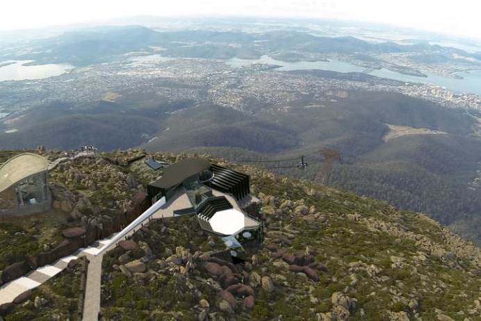 Artist impression of Mount Wellington summit cable car station