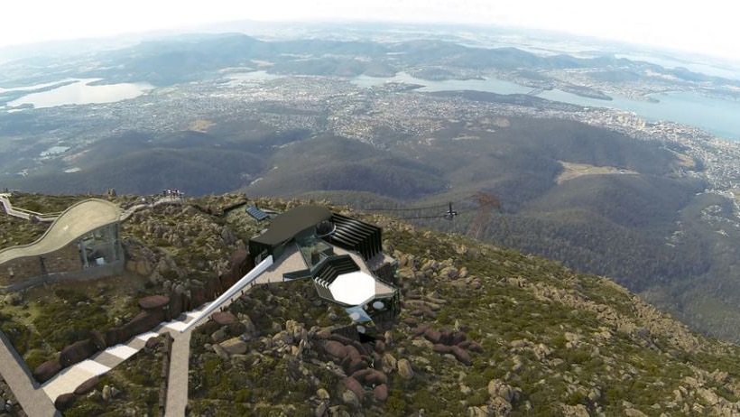 Artist impression of Mount Wellington summit cable car station