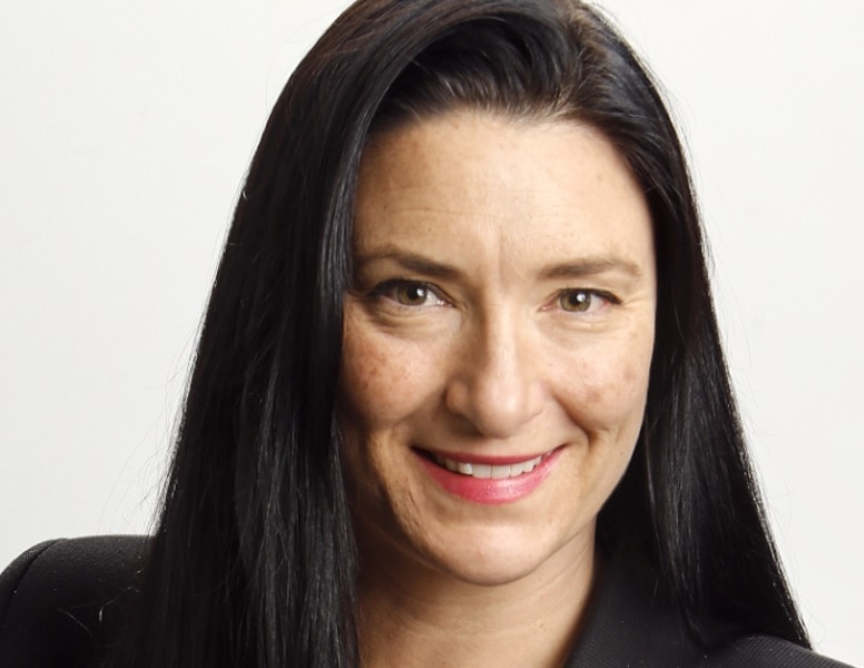 Close up of woman with black hair