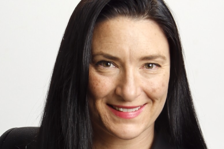 Close up of woman with black hair