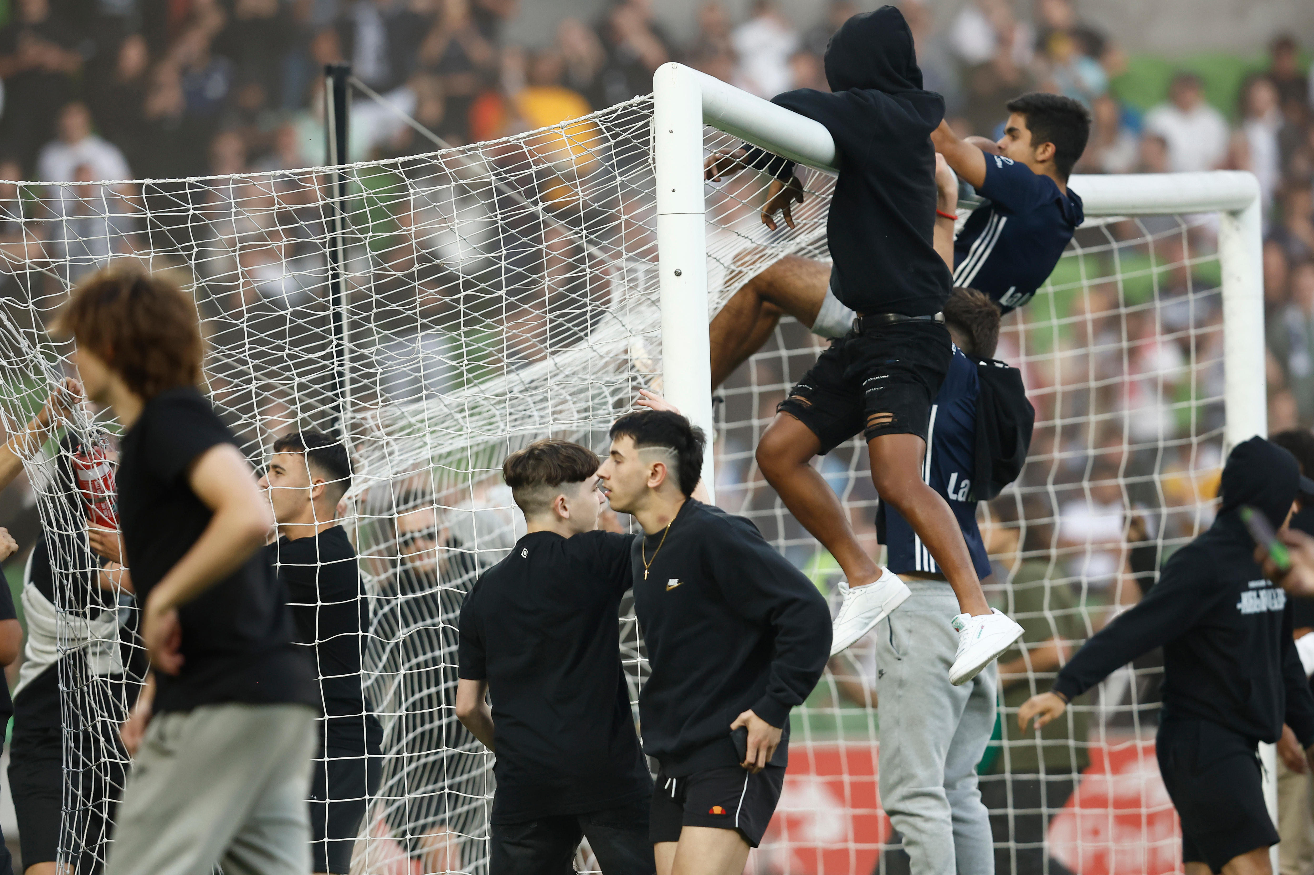 A-League Men Melbourne Derby Pitch Invasion Leaves Australian Football ...