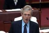 Senator Nick Minchin speaks during question time