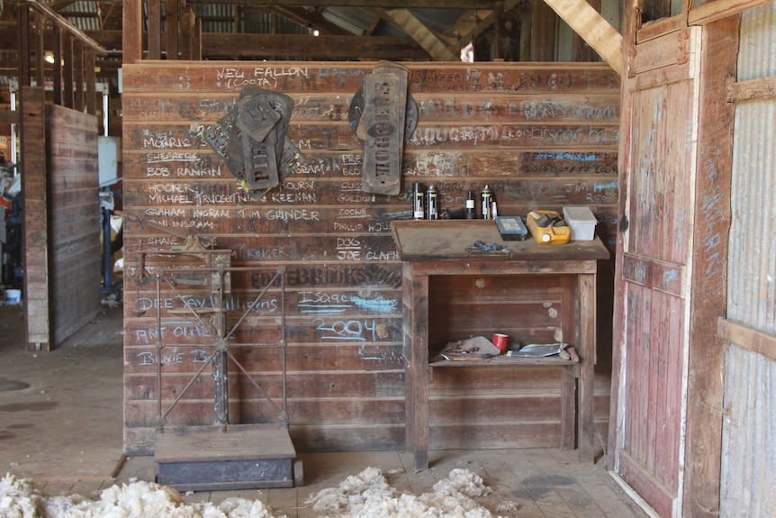 The historic shearing shed