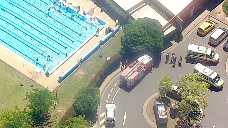 Emergency services outside Wollondilly Leisure Centre in Picton.