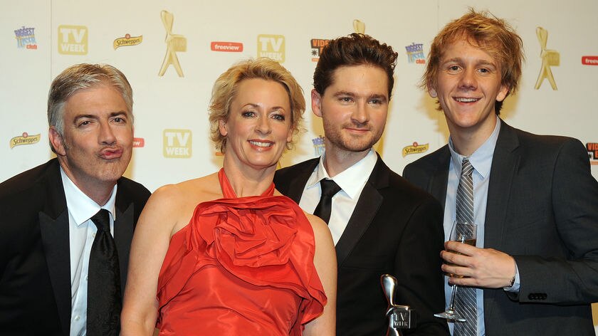 Talkin' 'Bout Your Generation cast with their Silver Logie.
